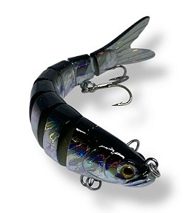 Isca articulada 8 segmento 23g Sardinha holográfica