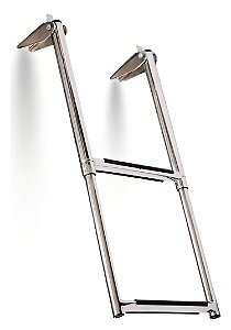 Escada aço inox 316 telescópica 2 degraus - L 254X C 598MM, 19/25MM