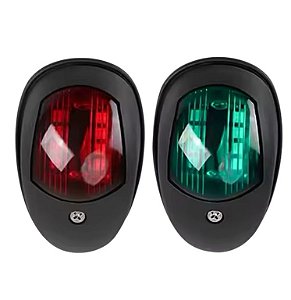 Luz de navegação bor/bombordo de sobrepor preta