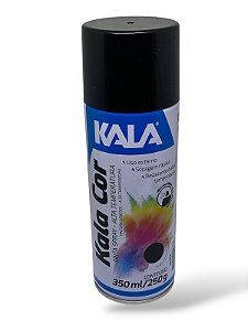 Tinta Spray alta temp preto fosco 350ML Kala