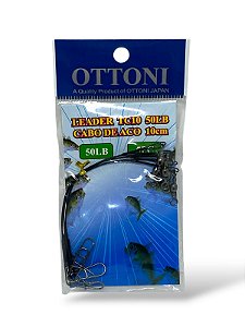 Chicote Leader TC-10 50 libras preto 10cm c/ 5