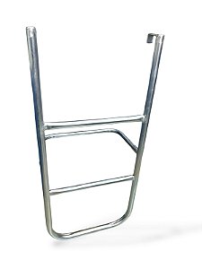 Escada 3 degraus portátil galvanizada para barcos de alumínio