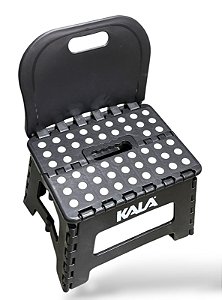 Banqueta Kala encosto preto dobrável 22CM