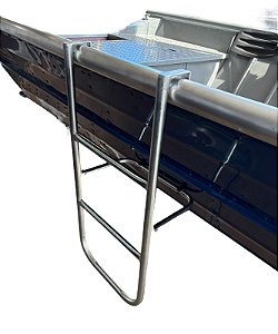 Escada para barco portátil articulada galvanizada