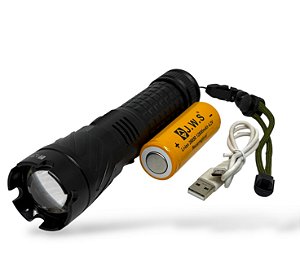 Lanterna WS-T99 de mão, recarregável, Luz LED T99 3* 1.5V, AAA, preta, JWS