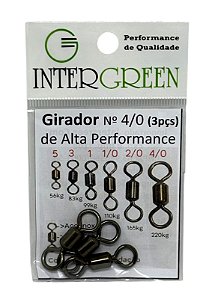Girador Black Intergreen 4/0 (3pçs) Alta performance