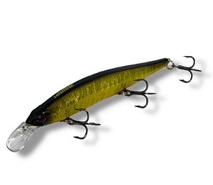Isca artificial Marine Sports Predator Minnow  SR 115S 17g 115mm cor BKGO71