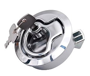 Fecho em aço inox com chave para caixa seca de barco / caixa de varas