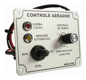 Painel de controle do aerador Ariel Tek E1066 - Alumínio escovado