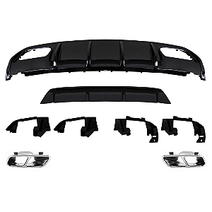 Difusor Traseiro Mercedes Classe A250 A45 W176 Black Piano 2014 até 2018