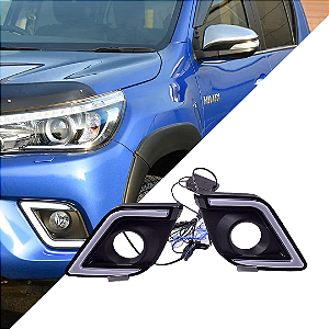 DRL LED Parachoque Dianteiro Toyota Hilux 2016 até 2018 Modelo REVO