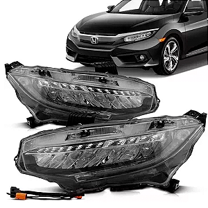 Farol Full Led Honda Civic G10 2016 até 2021