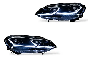 Farol Volkswagen Golf MK7 para MK7.5 Chrome Full LED (2014-2017)
