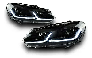 Farol Volkswagen Jetta Variant Estilo GTI SILVER Full LED (2010-2012)