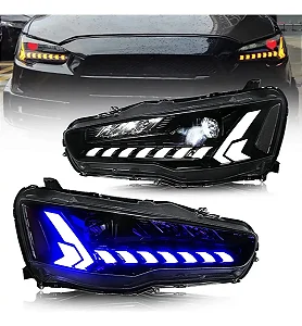 Farol Nissan Lancer X New Amber Full LED (2008-2019)