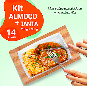 Kit Almoço + Janta - 14 Refeições (200g e 350g)