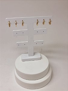 Trio argolas lisas Finas banho em ouro amarelo 18k micro cravação zircônia