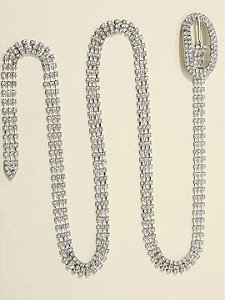 Cinto Strass Prata