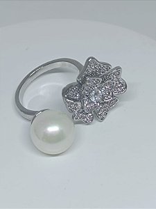 Anel Princesa Pérola e Flor