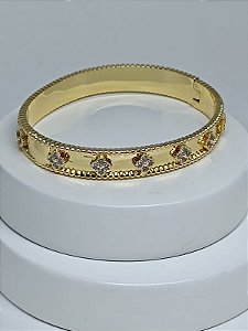 Bracelete Floral Zircônia