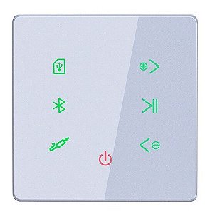 Amplificador De Parede Bluetooth Touch Som Ambiente