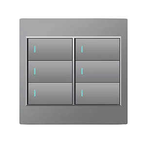 Interruptor 6 Botão Paralelo Luxo 4x4 Vidro Temperado