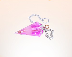 Pêndulo avulso de quartzo-rosa (Semente da Vida)