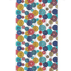Cortina para Box Estampa de Mandala - Com Gancho