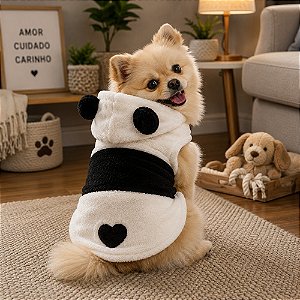 Roupa para Pet Panda - Branco