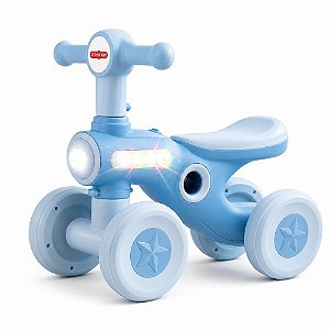 Bicicleta Infantil de Equilíbrio 4 Rodas - Azul
