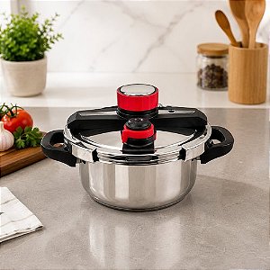 Panela de Pressão em Aço Inox 4 Litros
