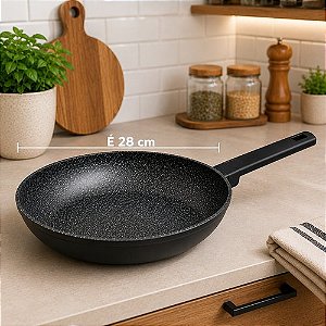 Frigideira Cerâmica com Fundo de Indução 28cm - Preta