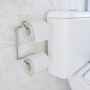 Suporte Banheiro Para Papel Higiênico - Prata