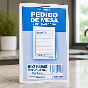 Pedido De Mesa com Carbono 50x2 Folhas
