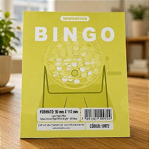 Cartela de Bingo 96 Folhas - Amarela
