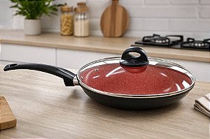 Frigideira com Tampa ceramica Antiaderente 28cm