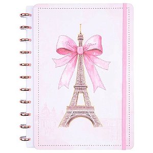 Caderno Paris Médio M Capa Dura Disco Reposicionável Disko