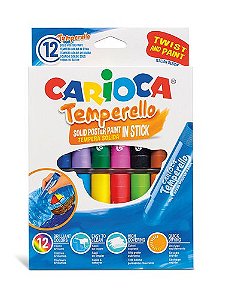 Kit 12 Tintas Guache em Bastão Multicoloridas