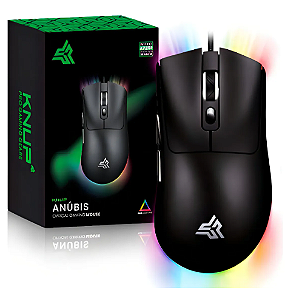 Mouse Gamer Knup Anubis Ergonômico 7 Botões RGB 7200 DPI USB