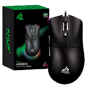 Mouse Gamer Knup Anubis Ergonômico 7 Botões RGB 7200 DPI USB