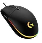 Mouse Gamer Logitech G203 LIGHTSYNC RGB, Efeito de Ondas de Cores, 6 Botões Programáveis e Até 8.000 DPI, Preto