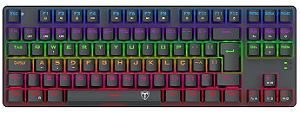 Teclado Mecânico Gamer T-Dagger Bora Preto RGB Switch T-TGK313-BL