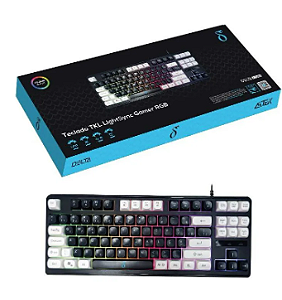 Teclado Gamer Rgb Led Com Fio 88 Teclas Semi Mecânico Usb Preto Português Brasil