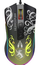 Mouse Gamer Redragon Harry Potter Lufa-Lufa, RGB, 12400 DPI, Sensor Pixart PMW3327, USB, Preto e Amarelo - HP-711H