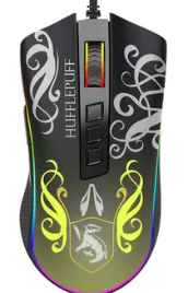 Mouse Gamer Redragon Harry Potter Lufa-Lufa, RGB, 12400 DPI, Sensor Pixart PMW3327, USB, Preto e Amarelo - HP-711H