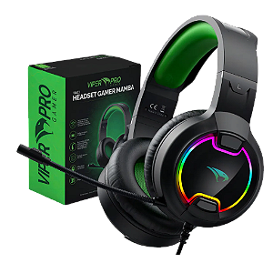 Fone De Ouvido Com Fio Headset Gamer Viper Pro Mamba - Rgb Cor Preto