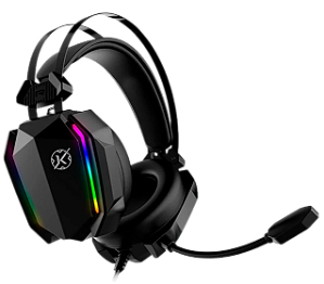 Headset Gamer Kalkan Hugin, RGB, Adaptador USB Tipo-C, Preto - KLK00021