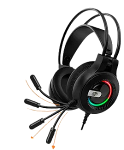 Headset Kmex Gamer RGB 7.1 AR63 Preto