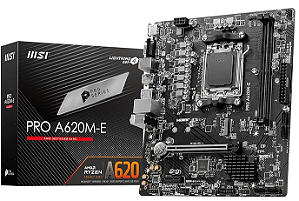 Placa Mãe MSI PRO A620M-E (AM5/2xDDR5/HDMI/VGA/M.2/USB 3.2)