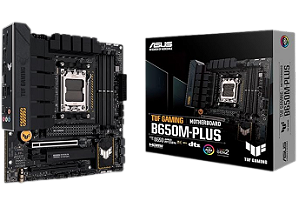 Placa Mãe Asus TUF GAMING B650M-PLUS (AM5/DD5/HDMI/DisplayPort/M.2/USB 3.2/RGB)